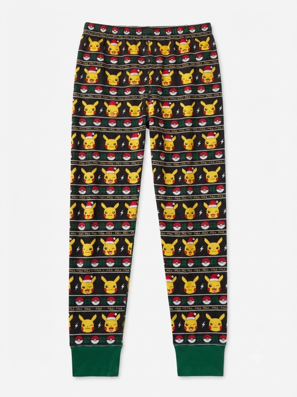 Pokémon by Hanna Andersson Holiday Pikachu Pajama Pants Womens L Organic Cotton